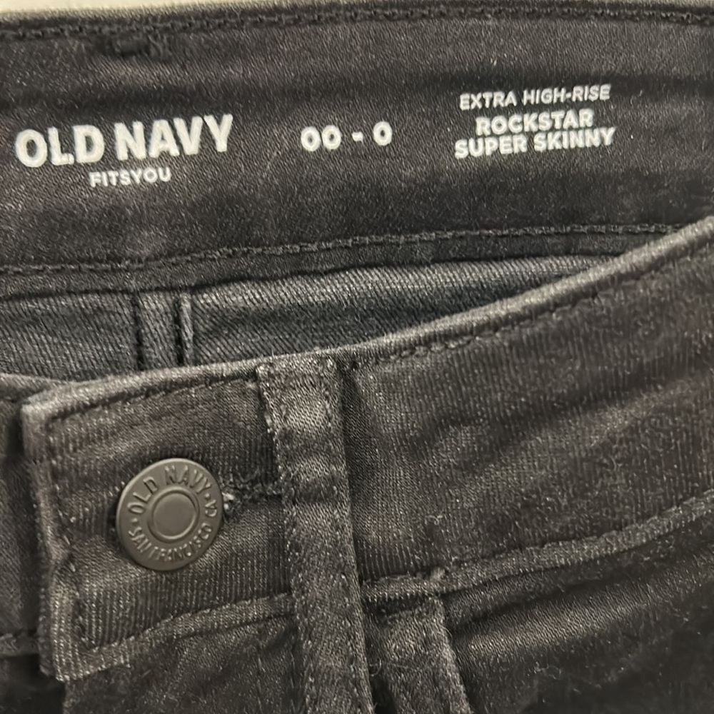 ❤️ 5/$20 NWOT Women’s Old Navy Extra High-Rise Rockstar Super Skinny Size 00-0 - Picture 3 of 6